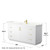 Wyndham Miranda 66 Inch Single Bathroom Vanity in White, Giotto Quartz Countertop, Undermount Square Sink (1-Hole), Brushed Gold Trim - WCF292966SWGGTUNSMXX