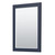 Wyndham Miranda 30 Inch Single Bathroom Vanity in Dark Blue, Giotto Quartz Countertop, Undermount Square Sink (1-Hole), Brushed Nickel Trim, 24 Inch Mirror - WCF292930SBNGTUNSM24