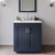 Wyndham Miranda 30 Inch Single Bathroom Vanity in Dark Blue, Giotto Quartz Countertop, Undermount Square Sink (3-Hole), Brushed Nickel Trim, 24 Inch Mirror - WCF292930SBNGTUS3M24 Wyndham Miranda 30 Inch Single Bathroom Vanity in Dark Blue, Giotto Quartz Countertop, Undermount Square Sink (3-Hole), Brushed Nickel Trim, 24 Inch Mirror - WCF292930SBNGTUS3M24