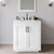 Wyndham Miranda 30 Inch Single Bathroom Vanity in White, White Quartz Countertop, Undermount Square Sink (3-Hole), Matte Black Trim, 24 Inch Mirror - WCF292930SWBWQUS3M24 Wyndham Miranda 30 Inch Single Bathroom Vanity in White, White Quartz Countertop, Undermount Square Sink (3-Hole), Matte Black Trim, 24 Inch Mirror - WCF292930SWBWQUS3M24