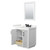 Wyndham Miranda 30 Inch Single Bathroom Vanity in White, White Quartz Countertop, Undermount Square Sink (3-Hole), Matte Black Trim, 24 Inch Mirror - WCF292930SWBWQUS3M24 Wyndham Miranda 30 Inch Single Bathroom Vanity in White, White Quartz Countertop, Undermount Square Sink (3-Hole), Matte Black Trim, 24 Inch Mirror - WCF292930SWBWQUS3M24