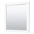 Wyndham Strada 36 Inch Single Bathroom Vanity in White, Giotto Quartz Countertop, Undermount Square Sink (1-Hole), Matte Black Trim, 34 Inch Mirror - WCF414136SWBGTUNSM34