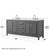 Wyndham Daria 80 Inch Double Bathroom Vanity in Dark Gray, Giotto Quartz Countertop, Undermount Square Sinks (3-Hole), Polished Chrome Trim, Medicine Cabinets - WCV252580DKGGTUS3MED
