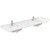 Wyndham Daria 80 Inch Double Bathroom Vanity in White, Giotto Quartz Countertop, Undermount Square Sinks (1-Hole), Brushed Gold Trim, Medicine Cabinets - WCV252580DWGGTUNSMED