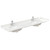 Wyndham Daria 80 Inch Double Bathroom Vanity in White, White Quartz Countertop, Undermount Square Sinks (1-Hole), Brushed Gold Trim, Medicine Cabinets - WCV252580DWGWQUNSMED