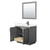 Wyndham Miranda 36 Inch Single Bathroom Vanity in Dark Gray, Giotto Quartz Countertop, Undermount Square Sink (1-Hole), Matte Black Trim, 34 Inch Mirror - WCF292936SGBGTUNSM34 Wyndham Miranda 36 Inch Single Bathroom Vanity in Dark Gray, Giotto Quartz Countertop, Undermount Square Sink (1-Hole), Matte Black Trim, 34 Inch Mirror - WCF292936SGBGTUNSM34