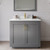 Wyndham Miranda 36 Inch Single Bathroom Vanity in Dark Gray, White Quartz Countertop, Undermount Square Sink (1-Hole), Brushed Gold Trim, 34 Inch Mirror - WCF292936SGGWQUNSM34