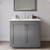 Wyndham Miranda 36 Inch Single Bathroom Vanity in Dark Gray, White Quartz Countertop, Undermount Square Sink (3-Hole), Brushed Nickel Trim, 34 Inch Mirror - WCF292936SKGWQUS3M34