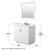 Wyndham Miranda 36 Inch Single Bathroom Vanity in White, White Quartz Countertop, Undermount Square Sink (3-Hole), Brushed Nickel Trim, 34 Inch Mirror - WCF292936SWHWQUS3M34