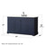 Wyndham Avery 60 Inch Single Bathroom Vanity in Dark Blue, White Quartz Countertop, Undermount Square Sink (3-Hole), Matte Black Trim, 58 Inch Mirror - WCV232360SBBWQUS3M58