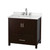 Wyndham Sheffield 36 Inch Single Bathroom Vanity in Espresso, Giotto Quartz Countertop, Undermount Square Sink (3-Hole), Brushed Chrome Trim - WCS141436SESGTUS3MXX Wyndham Sheffield 36 Inch Single Bathroom Vanity in Espresso, Giotto Quartz Countertop, Undermount Square Sink (3-Hole), Brushed Chrome Trim - WCS141436SESGTUS3MXX