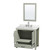Wyndham Sheffield 36 Inch Single Bathroom Vanity in Light Green, Giotto Quartz Countertop, Undermount Square Sink (3-Hole), Brushed Nickel Trim, 24 Inch Mirror - WCS141436SLGGTUS3M24 Wyndham Sheffield 36 Inch Single Bathroom Vanity in Light Green, Giotto Quartz Countertop, Undermount Square Sink (3-Hole), Brushed Nickel Trim, 24 Inch Mirror - WCS141436SLGGTUS3M24