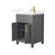 Wyndham Beckett 24 Inch Single Bathroom Vanity in Dark Gray, White Quartz Countertop, Undermount Square Sink (1-Hole), Brushed Gold Trim - WCG242424SGGWQUNSMXX Wyndham Beckett 24 Inch Single Bathroom Vanity in Dark Gray, White Quartz Countertop, Undermount Square Sink (1-Hole), Brushed Gold Trim - WCG242424SGGWQUNSMXX