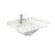 Wyndham Beckett 24 Inch Single Bathroom Vanity in White, Giotto Quartz Countertop, Undermount Square Sink (1-Hole), Matte Black Trim - WCG242424SWBGTUNSMXX