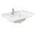 Wyndham Beckett 30 Inch Single Bathroom Vanity in White, Giotto Quartz Countertop, Undermount Square Sink (1-Hole), Matte Black Trim - WCG242430SWBGTUNSMXX