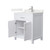 Wyndham Beckett 30 Inch Single Bathroom Vanity in White, Giotto Quartz Countertop, Undermount Square Sink (1-Hole), Brushed Nickel Trim - WCG242430SWHGTUNSMXX Wyndham Beckett 30 Inch Single Bathroom Vanity in White, Giotto Quartz Countertop, Undermount Square Sink (1-Hole), Brushed Nickel Trim - WCG242430SWHGTUNSMXX