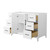 Wyndham Elan 48 Inch Single Bathroom Vanity in White, No Countertop, No Sink, Matte Black Trim - WCH717148SWBCXSXXMXX
