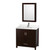 Wyndham Sheffield 36 Inch Single Bathroom Vanity in Espresso, White Quartz Countertop, Undermount Square Sink (1-Hole), Brushed Chrome Trim, Medicine Cabinet - WCS141436SESWQUNSMED
