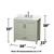 Wyndham Sheffield 36 Inch Single Bathroom Vanity in Light Green, White Quartz Countertop, Undermount Square Sink (3-Hole), Brushed Nickel Trim, Medicine Cabinet - WCS141436SLGWQUS3MED