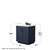 Wyndham Miranda 30 Inch Single Bathroom Vanity in Dark Blue, Giotto Quartz Countertop, Undermount Square Sink (3-Hole), Matte Black Trim - WCF292930SBBGTUS3MXX