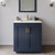 Wyndham Miranda 30 Inch Single Bathroom Vanity in Dark Blue, Giotto Quartz Countertop, Undermount Square Sink (1-Hole), Brushed Gold Trim - WCF292930SBLGTUNSMXX Wyndham Miranda 30 Inch Single Bathroom Vanity in Dark Blue, Giotto Quartz Countertop, Undermount Square Sink (1-Hole), Brushed Gold Trim - WCF292930SBLGTUNSMXX