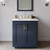 Wyndham Miranda 30 Inch Single Bathroom Vanity in Dark Blue, White Quartz Countertop, Undermount Square Sink (3-Hole), Brushed Gold Trim - WCF292930SBLWQUS3MXX Wyndham Miranda 30 Inch Single Bathroom Vanity in Dark Blue, White Quartz Countertop, Undermount Square Sink (3-Hole), Brushed Gold Trim - WCF292930SBLWQUS3MXX