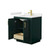 Wyndham Miranda 30 Inch Single Bathroom Vanity in Green, White Quartz Countertop, Undermount Square Sink (1-Hole), Brushed Gold Trim - WCF292930SGDWQUNSMXX