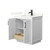 Wyndham Miranda 30 Inch Single Bathroom Vanity in White, Giotto Quartz Countertop, Undermount Square Sink (1-Hole), Matte Black Trim - WCF292930SWBGTUNSMXX Wyndham Miranda 30 Inch Single Bathroom Vanity in White, Giotto Quartz Countertop, Undermount Square Sink (1-Hole), Matte Black Trim - WCF292930SWBGTUNSMXX
