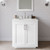Wyndham Miranda 30 Inch Single Bathroom Vanity in White, White Quartz Countertop, Undermount Square Sink (3-Hole), Brushed Nickel Trim - WCF292930SWHWQUS3MXX