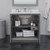 Wyndham Strada 36 Inch Single Bathroom Vanity in Dark Gray, White Quartz Countertop, Undermount Square Sink (1-Hole), Brushed Nickel Trim - WCF414136SKGWQUNSMXX