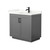 Wyndham Miranda 36 Inch Single Bathroom Vanity in Dark Gray, Giotto Quartz Countertop, Undermount Square Sink (1-Hole), Matte Black Trim - WCF292936SGBGTUNSMXX Wyndham Miranda 36 Inch Single Bathroom Vanity in Dark Gray, Giotto Quartz Countertop, Undermount Square Sink (1-Hole), Matte Black Trim - WCF292936SGBGTUNSMXX