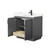 Wyndham Miranda 36 Inch Single Bathroom Vanity in Dark Gray, Giotto Quartz Countertop, Undermount Square Sink (1-Hole), Matte Black Trim - WCF292936SGBGTUNSMXX Wyndham Miranda 36 Inch Single Bathroom Vanity in Dark Gray, Giotto Quartz Countertop, Undermount Square Sink (1-Hole), Matte Black Trim - WCF292936SGBGTUNSMXX