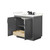 Wyndham Miranda 36 Inch Single Bathroom Vanity in Dark Gray, Giotto Quartz Countertop, Undermount Square Sink (3-Hole), Matte Black Trim - WCF292936SGBGTUS3MXX