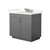 Wyndham Miranda 36 Inch Single Bathroom Vanity in Dark Gray, Giotto Quartz Countertop, Undermount Square Sink (3-Hole), Brushed Nickel Trim - WCF292936SKGGTUS3MXX