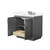 Wyndham Miranda 36 Inch Single Bathroom Vanity in Dark Gray, Giotto Quartz Countertop, Undermount Square Sink (3-Hole), Brushed Nickel Trim - WCF292936SKGGTUS3MXX