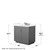 Wyndham Miranda 36 Inch Single Bathroom Vanity in Dark Gray, Giotto Quartz Countertop, Undermount Square Sink (3-Hole), Brushed Nickel Trim - WCF292936SKGGTUS3MXX