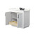 Wyndham Miranda 36 Inch Single Bathroom Vanity in White, Giotto Quartz Countertop, Undermount Square Sink (3-Hole), Matte Black Trim - WCF292936SWBGTUS3MXX
