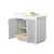 Wyndham Miranda 36 Inch Single Bathroom Vanity in White, Giotto Quartz Countertop, Undermount Square Sink (3-Hole), Brushed Gold Trim - WCF292936SWGGTUS3MXX