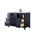 Wyndham Daria 48 Inch Single Bathroom Vanity in Dark Blue, White Quartz Countertop, Undermount Square Sink (1-Hole), Matte Black Trim - WCV252548SBBWQUNSMXX