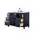Wyndham Daria 48 Inch Single Bathroom Vanity in Dark Blue, White Quartz Countertop, Undermount Square Sink (3-Hole), Matte Black Trim - WCV252548SBBWQUS3MXX Wyndham Daria 48 Inch Single Bathroom Vanity in Dark Blue, White Quartz Countertop, Undermount Square Sink (3-Hole), Matte Black Trim - WCV252548SBBWQUS3MXX
