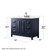 Wyndham Daria 48 Inch Single Bathroom Vanity in Dark Blue, White Quartz Countertop, Undermount Square Sink (3-Hole), Matte Black Trim - WCV252548SBBWQUS3MXX Wyndham Daria 48 Inch Single Bathroom Vanity in Dark Blue, White Quartz Countertop, Undermount Square Sink (3-Hole), Matte Black Trim - WCV252548SBBWQUS3MXX