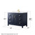 Wyndham Daria 48 Inch Single Bathroom Vanity in Dark Blue, White Quartz Countertop, Undermount Square Sink (1-Hole), Brushed Gold Trim - WCV252548SBLWQUNSMXX