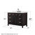 Wyndham Daria 48 Inch Single Bathroom Vanity in Dark Espresso, Giotto Quartz Countertop, Undermount Square Sink (3-Hole), Matte Black Trim - WCV252548SEBGTUS3MXX Wyndham Daria 48 Inch Single Bathroom Vanity in Dark Espresso, Giotto Quartz Countertop, Undermount Square Sink (3-Hole), Matte Black Trim - WCV252548SEBGTUS3MXX