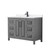 Wyndham Daria 48 Inch Single Bathroom Vanity in Dark Gray, White Quartz Countertop, Undermount Square Sink (1-Hole), Matte Black Trim - WCV252548SGBWQUNSMXX