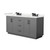 Wyndham Miranda 66 Inch Double Bathroom Vanity in Dark Gray, White Quartz Countertop, Undermount Square Sinks (3-Hole), Matte Black Trim - WCF292966DGBWQUS3MXX