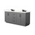 Wyndham Miranda 72 Inch Double Bathroom Vanity in Dark Gray, Giotto Quartz Countertop, Undermount Square Sinks (3-Hole), Matte Black Trim - WCF292972DGBGTUS3MXX