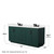 Wyndham Miranda 72 Inch Double Bathroom Vanity in Green, White Quartz Countertop, Undermount Square Sinks (3-Hole), Matte Black Trim - WCF292972DGKWQUS3MXX