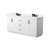 Wyndham Miranda 72 Inch Double Bathroom Vanity in White, White Quartz Countertop, Undermount Square Sinks (3-Hole), Matte Black Trim - WCF292972DWBWQUS3MXX