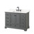 Wyndham Deborah 48 Inch Single Bathroom Vanity in Dark Gray, White Quartz Countertop, Undermount Square Sink (3-Hole), Matte Black Trim - WCS202048SGBWQUS3MXX