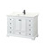 Wyndham Deborah 48 Inch Single Bathroom Vanity in White, Giotto Quartz Countertop, Undermount Square Sink (1-Hole), Matte Black Trim - WCS202048SWBGTUNSMXX Wyndham Deborah 48 Inch Single Bathroom Vanity in White, Giotto Quartz Countertop, Undermount Square Sink (1-Hole), Matte Black Trim - WCS202048SWBGTUNSMXX